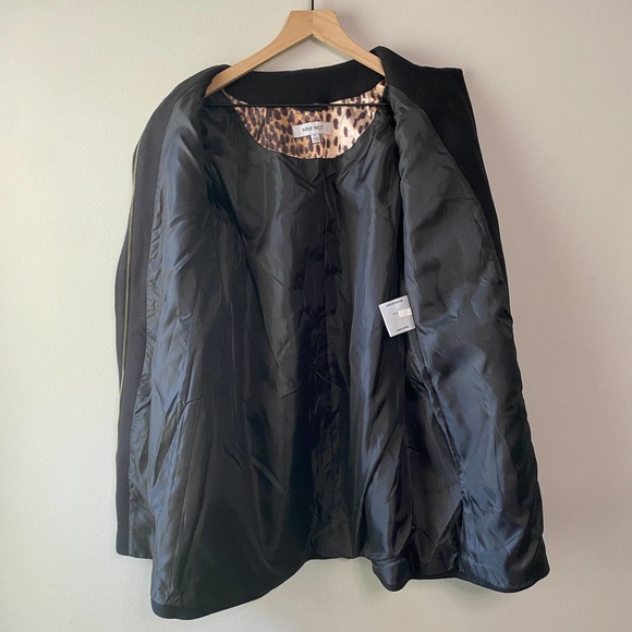 Nine West Women's Wool Blend Full Zip Winter Coat Jacket, Black, Size Small - Picture 3 of 7
